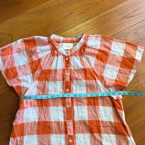 Anthropologie Maeva Priscilla Plaid Flutter Blouse - Picture 5 of 7